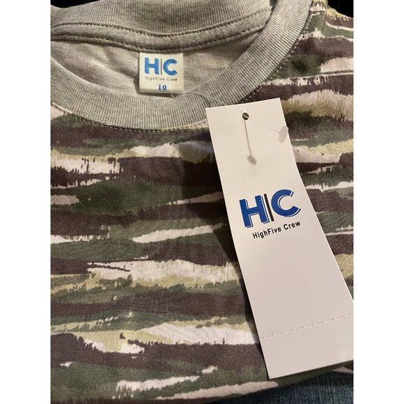 HighFive Crew Stripe & Jasper Layer Tee Boys Size 10 (8181) - Picture 3 of 4